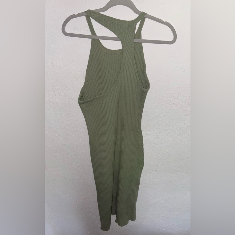 Revolve Line & Dot Lori Asymmetrical Ribbed Midi Dress Size M - Picture 4 of 5